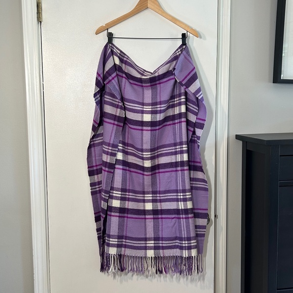 Purple Plaid Scarf - Picture 1 of 4
